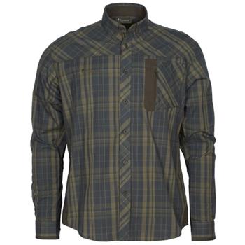 Pinewood Wolf Shirt Dark Green - Langarm Jagdhemd