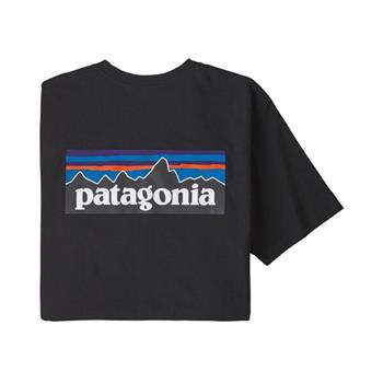 Patagonia M's P-6 Logo Pocket Responsibili-Tee Black - Outdoor T-Shirt