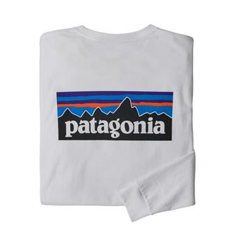 Patagonia M's L/S P-6 Logo Responsibili-Tee White - Pullover Herren