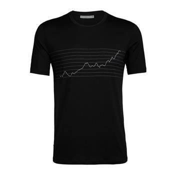 Icebreaker Mens Tech Lite SS Crewe Global Heat Index Black - Outdoor T-Shirt