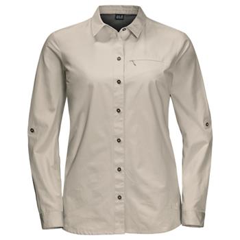 Jack Wolfskin Lakeside Roll-Up Shirt W Dusty Grey - Hemd Damen