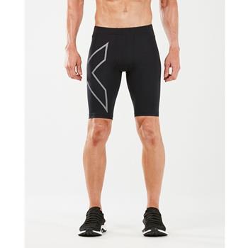 2XU Run Comp Shorts W/Storage Men Black/Silver Reflective - Laufshorts