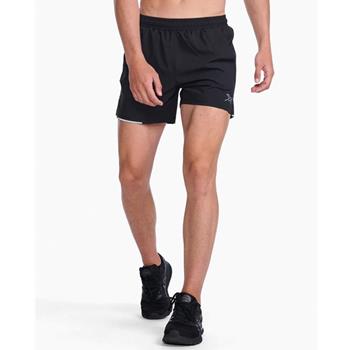 2XU Aero 5 Inch Shorts Men Black/Silver Reflective - Laufshorts