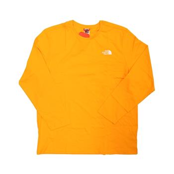The North Face M L/S Easy Tee Flame Orange - Pullover Herren