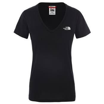 The North Face W S/S Simple Dome Tee Tnf Tnf White TNF Black/Tnf White - Outdoor T-Shirt