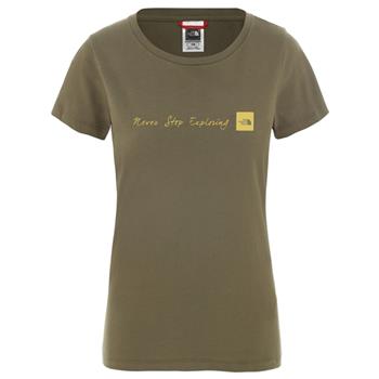 The North Face W S/S Neverstopexploring Tee Burnt Olive Green - Outdoor T-Shirt