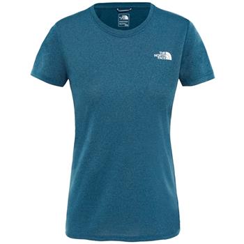 The North Face W Reaxion Amp Crew  Blue Wing Teal Heather - Outdoor T-Shirt