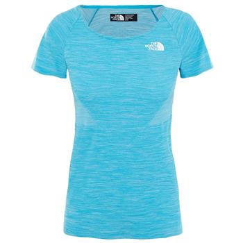 The North Face Women's Impendor Seamless Tee  Meridian Blue White Heather - Outdoor T-Shirt