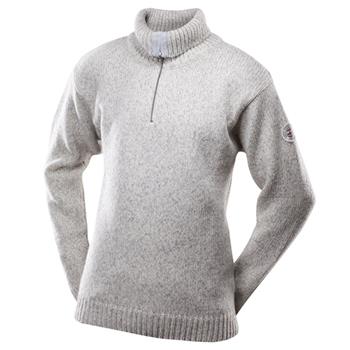 Devold Nansen Sweater Zip Neck Grey Melange - Pullover Damen