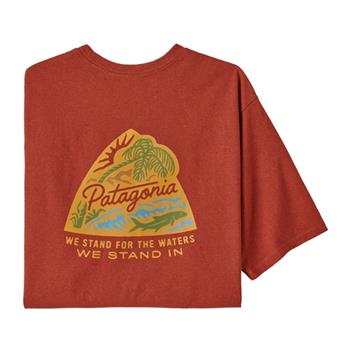 Patagonia Fishing Patagonia M's Take A Stand Responsibili-Tee Bayou Badge / Sisu Brown - Outdoor T-Shirt