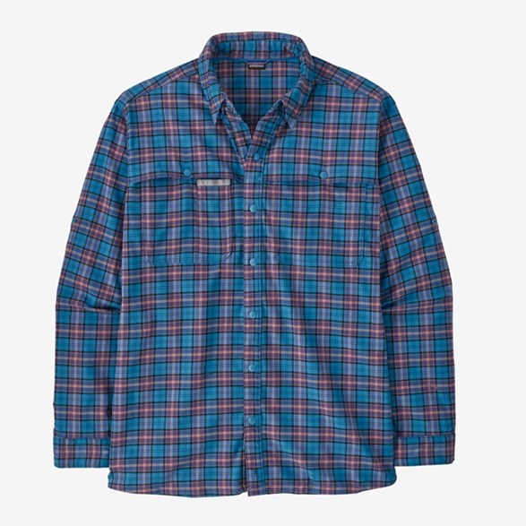 Patagonia Fishing Patagonia M's Early Rise Stretch Shirt On The Fly / Anacapa Blue