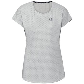 Odlo Bl Top Crew Neck S/S Millennium Linencool Women Light Grey Melange - Lauf-T-Shirt