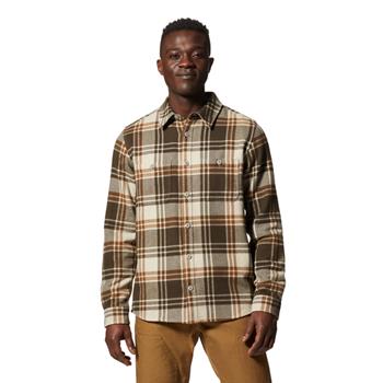Mountain Hardwear PlusherT Long Sleeve Shirt Sandblast Bonfire Plaid - Hemd Herren