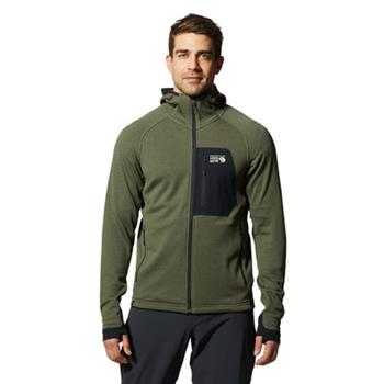 Mountain Hardwear Mens Polartec® Power GridT Full Zip Hoody Surplus Green Heather - Pullover Herren