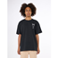KnowledgeCotton Apparel Loose Camp Front Print T-Shirt - Gots Black Jet - Outdoor T-Shirt