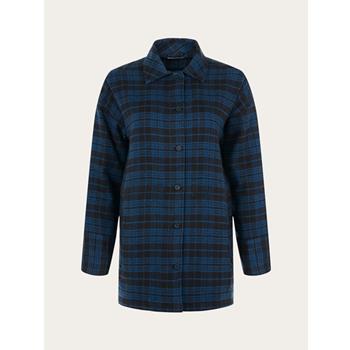 KnowledgeCotton Apparel Oversized Checked Cotton Button Overshirt