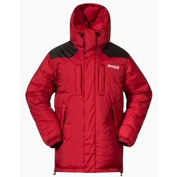 Bergans Expedition Down Unisex Parka Red Red/Black - Damenjacke