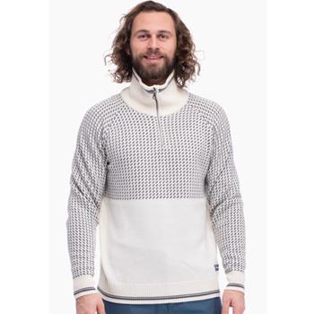 Bergans Alvdal Wool Half Zip Men Vanilla White/Solid Dark Grey - Pullover Herren
