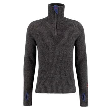 Ulvang Rav Sweater W/Zip Charcoal Melange - Pullover Damen