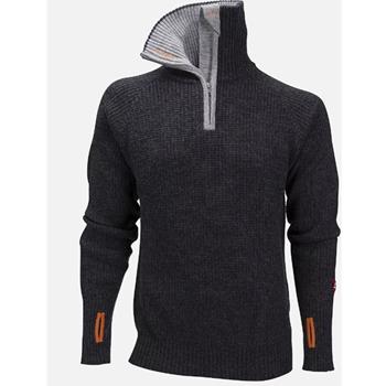 Ulvang Rav Sweater W/Zip Charcoal Melange/Grey Melange/Coral - Pullover Damen