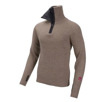 Ulvang Rav Sweater W/Zip Sand/Charcoal Melange/Fig - Pullover Damen