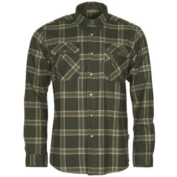 Pinewood Prestwick Exclusive Shirt Green/Green - Outdoor Langarmshirt