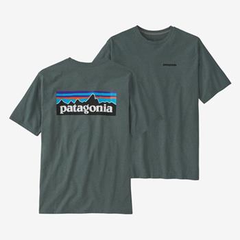 Patagonia M's P-6 Logo Responsibili-Tee Nouveau Green - Outdoor T-Shirt