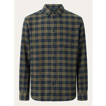 KnowledgeCotton Apparel Loose Fit Checkered Shirt Green Check - Hemd Herren