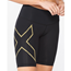 2XU Light Speed Mid-Rise Compression ShortsWomen Black/Gold Reflective - Shorts Damen