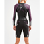 2XU Pro-Swim Run Pro Wetsuit Women Black/Very Berry Print - Schwimmanzüge