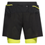 Odlo Axalp Trail 6 Inch 2-In-1 Shorts Men Black/Evening Primrose - Laufshorts