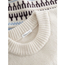 KnowledgeCotton Apparel Wool Pattern Boxy Crew Neck White Stripe - Pullover Damen