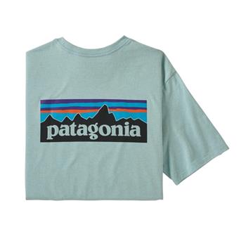 Patagonia M's P-6 Logo Responsibili-Tee Big Sky Blue - Outdoor T-Shirt
