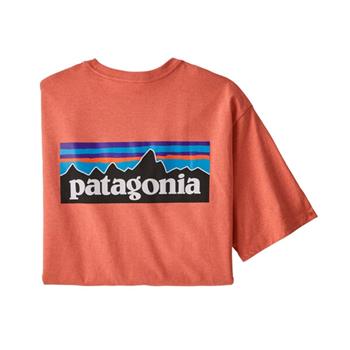 Patagonia M's P-6 Logo Responsibili-Tee Coho Coral - Outdoor T-Shirt