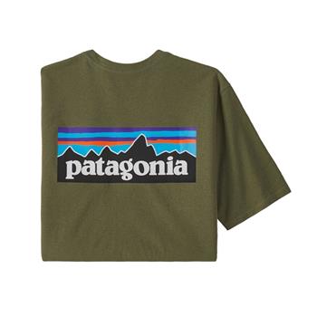 Patagonia M's P-6 Logo Responsibili-Tee Wyoming Green - Outdoor T-Shirt