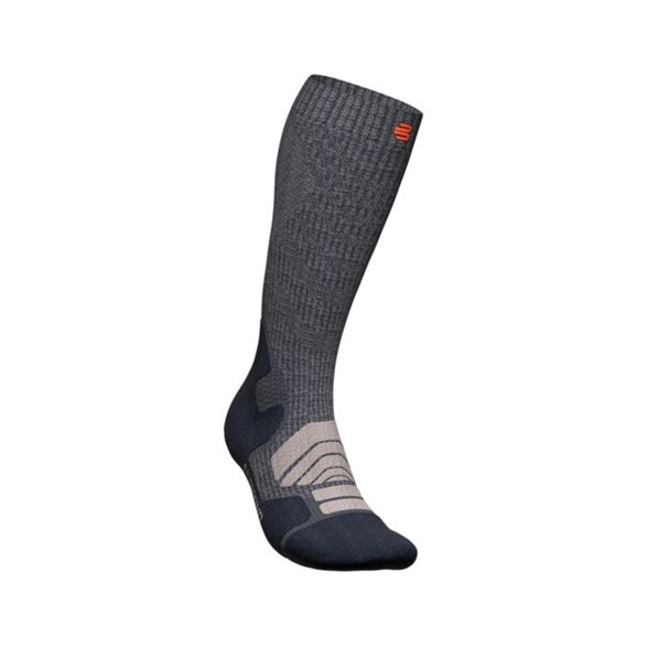 Bauerfeind Outdoor Merino Compression Socks High Cut Lava Grey - Laufsocken