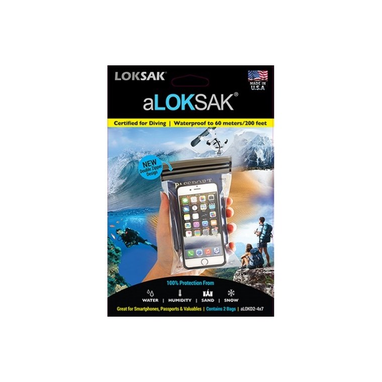 aLoksak Smartphone XL inkl lanyard Vattentäta fodral 2-p