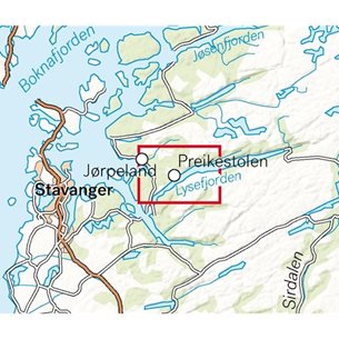 Calazo Høyfjellskart Preikestolen 1:20.000
