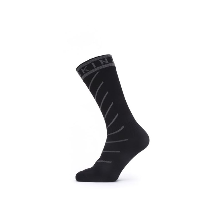 Sealskinz Warm Weather Mid Sock Hydrostop Black/Grey - Socken Damen