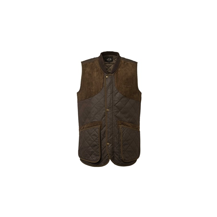 Chevalier Vintage Shooting Vest Men Leather Brown - Jagdweste
