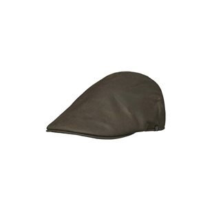 Chevalier Torre Waxed Cotton Sixpence Cap Leather Brown - Damenkappen