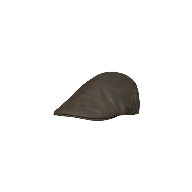 Chevalier Torre Waxed Cotton Sixpence Cap Leather Brown - Damenkappen