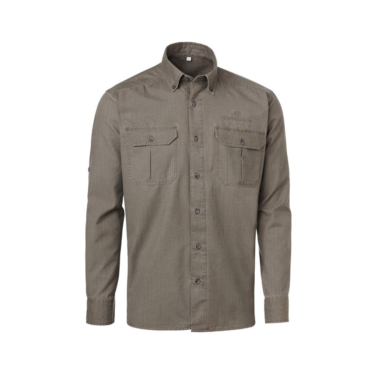 Chevalier Kenya Safari Shirt LS Brown - Langarm Jagdhemd