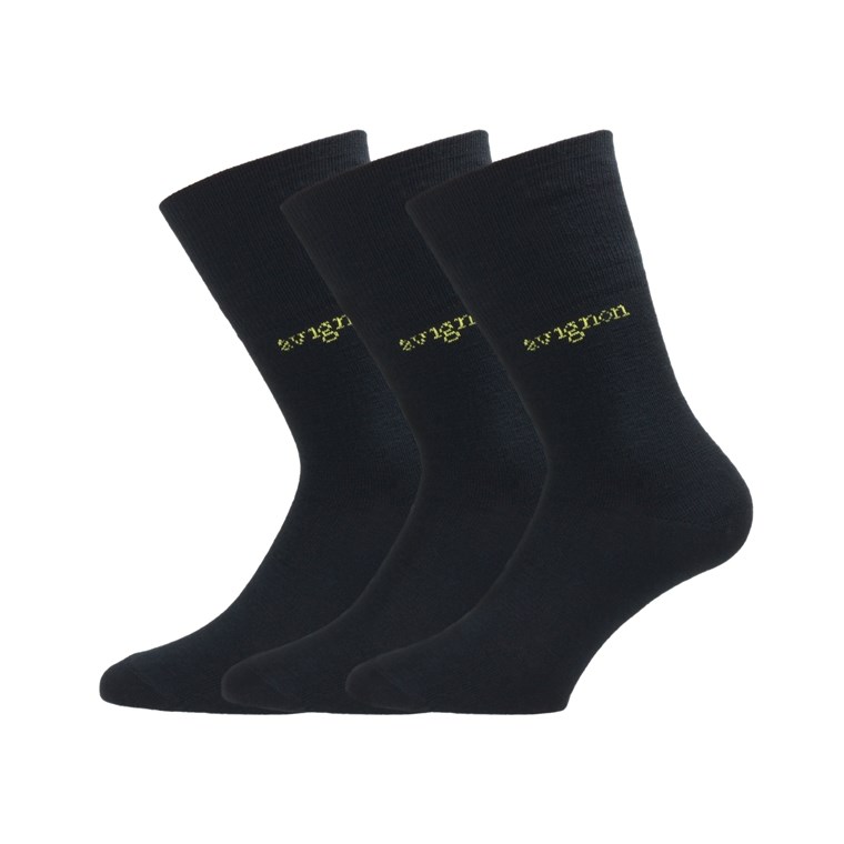 Avignon Merino Wool Liner 3-Pack Black - Socken Damen