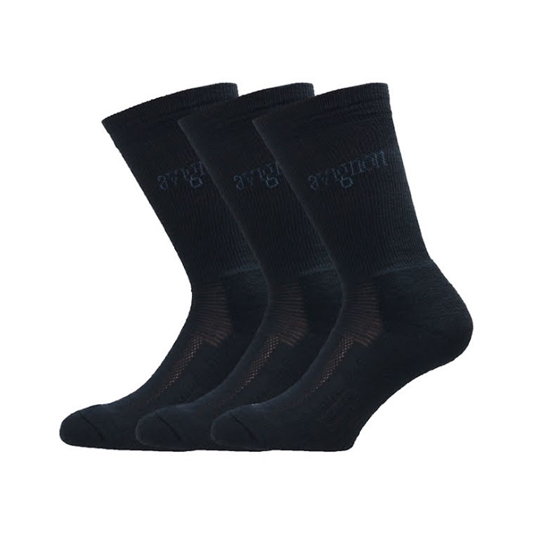 Avignon Terry Wool Basic Black - Socken Damen