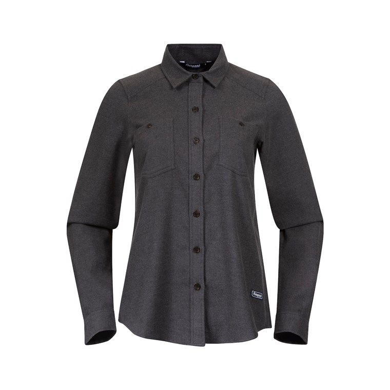 Bergans Tovdal W Shirt Solid Dark Grey - Hemd Damen