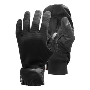Black Diamond Wind Hood Gridtech Gloves Black - Fingerhandschuhe Damen