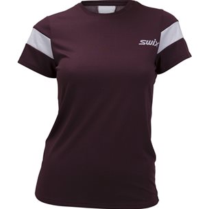 Swix Motion Sport T-Shirt W Dark Abergine - T-Shirt für Langlaufski