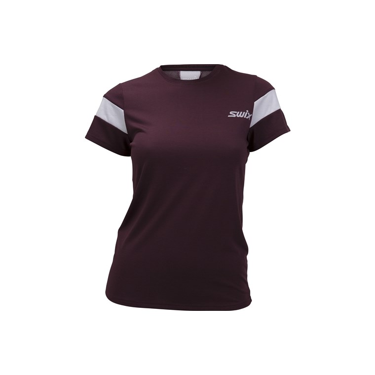 Swix Motion Sport T-Shirt W Dark Abergine - T-Shirt für Langlaufski