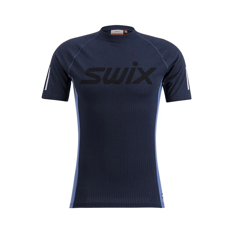 Swix V Roadline Racex Short Sleeve M  Dark Navy/Lake Blue - Outdoor Funktionsunterhemd